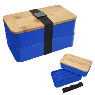 2216 - Stackable Bento Lunch Box – Blue: Click to Enlarge