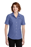 Port Authority® Women‘s Short Sleeve SuperPro™ Oxford Shirt: Click to Enlarge