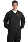Sport-Tek V-Neck Raglan Wind Shirt - with Embroidered Logo: Click to Enlarge