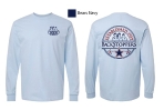 NEW Logo Silhouettes w/ Stars - Long Sleeve Light Blue: Click to Enlarge