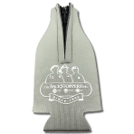 Koozie Zip-up Bottle Cooler - Grey: Click to Enlarge