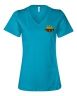 Bella + Canvas - Womens Relaxed Short Sleeve Jersey V-Neck Tee - Turquoise: Click to Enlarge