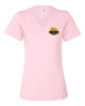 Bella + Canvas - Womens Relaxed Short Sleeve Jersey V-Neck Tee - Pink: Click to Enlarge