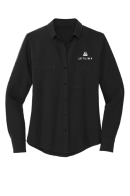 Mercer+Mettle Stretch Long-Sleeve Blouse: Click to Enlarge