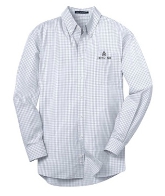 Port Authority® Plaid Pattern Easy Care Shirt - White: Click to Enlarge