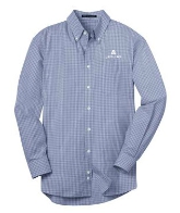 Port Authority Plaid Pattern Easy Care Shirt - Navy: Click to Enlarge