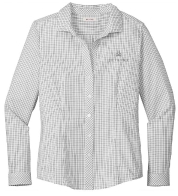 Grey/White - Red House Ladies Ground Check Shirt: Click to Enlarge