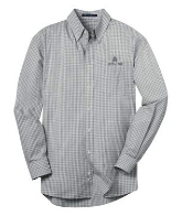 Port Authority Plaid Pattern Easy Care Shirt - Grey: Click to Enlarge