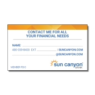 Fillable Financial Needs Business Cards: Click to Enlarge